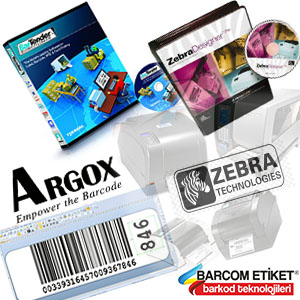 Argox bartender & Zebra designer barkod etiket programı